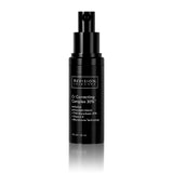 Black bottle with pump top of Revision Skincare C+ correcting complex 30%. The bottle says that the product is an exclusive antioxidant blend of THD ascorbate 30%, vitamin E, and microbiome technology. 